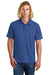 New Era NEA225 Mens Power Moisture Wicking Short Sleeve Polo Shirt Heather Royal Blue Model Front