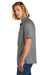 New Era NEA225 Mens Power Moisture Wicking Short Sleeve Polo Shirt Heather Shadow Grey Model Side