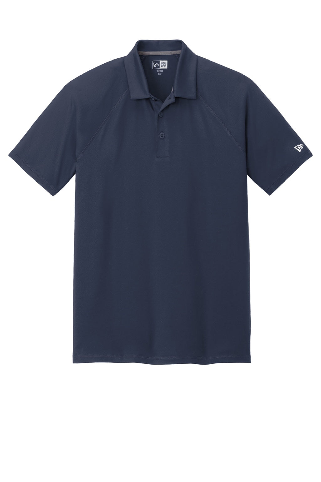 New Era NEA225 Mens Power Moisture Wicking Short Sleeve Polo Shirt True Navy Blue Flat Front