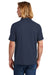 New Era NEA225 Mens Power Moisture Wicking Short Sleeve Polo Shirt True Navy Blue Model Back