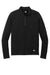 New Era NEA228 Mens Power Moisture Wicking 1/4 Zip Sweatshirt Black Flat Front