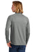 New Era NEA228 Mens Power Moisture Wicking 1/4 Zip Sweatshirt Heather Shadow Grey Model Back