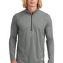 New Era Mens Power Moisture Wicking 1/4 Zip Sweatshirt - Heather Shadow Grey