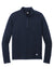 New Era NEA228 Mens Power Moisture Wicking 1/4 Zip Sweatshirt True Navy Blue Flat Front