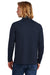 New Era NEA228 Mens Power Moisture Wicking 1/4 Zip Sweatshirt True Navy Blue Model Back
