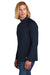New Era NEA228 Mens Power Moisture Wicking 1/4 Zip Sweatshirt True Navy Blue Model Side