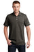 New Era NEA301 Mens Slub Twist Short Sleeve Polo Shirt Black Twist Model Front