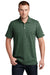 New Era NEA301 Mens Slub Twist Short Sleeve Polo Shirt Dark Green Twist Model Front