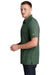 New Era NEA301 Mens Slub Twist Short Sleeve Polo Shirt Dark Green Twist Model Side