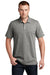 New Era NEA301 Mens Slub Twist Short Sleeve Polo Shirt Shadow Grey Twist Model Front