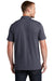 New Era NEA301 Mens Slub Twist Short Sleeve Polo Shirt True Navy Blue Twist Model Back