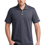 New Era Mens Slub Twist Short Sleeve Polo Shirt - True Navy Blue Twist