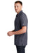 New Era NEA301 Mens Slub Twist Short Sleeve Polo Shirt True Navy Blue Twist Model Side