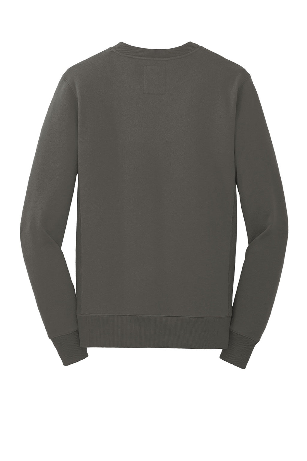 New Era NEA501 Mens Sueded French Terry Crewneck Sweatshirt Graphite Grey Flat Back