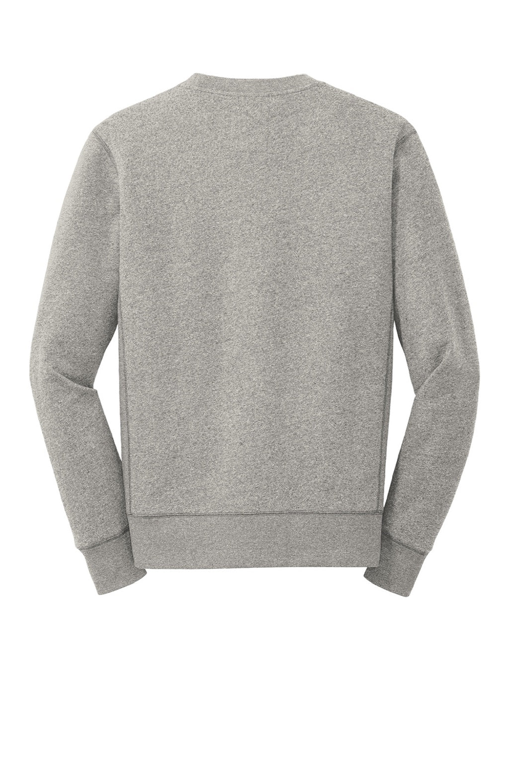 New Era NEA501 Mens Sueded French Terry Crewneck Sweatshirt Light Graphite Grey Twist Flat Back