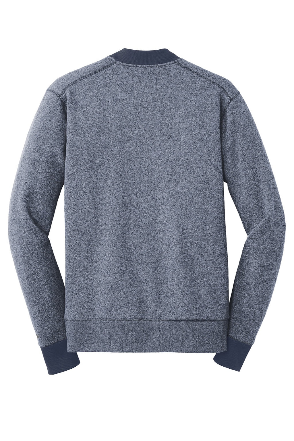 New Era NEA503 Mens Sueded French Terry Full Zip Jacket Navy Blue Twist/Navy Blue Flat Back