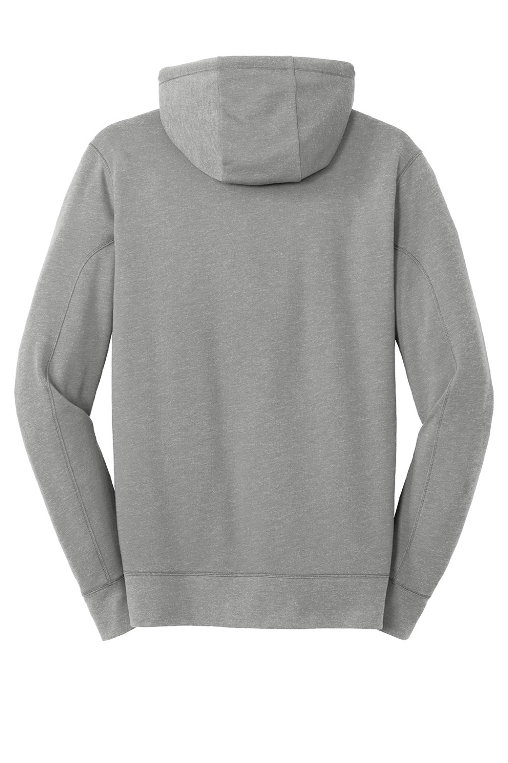 New Era NEA511 Mens Fleece Full Zip Hooded Sweatshirt Hoodie w/ Pockets Heather Shadow Grey Flat Back