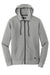 New Era NEA511 Mens Fleece Full Zip Hooded Sweatshirt Hoodie w/ Pockets Heather Shadow Grey Flat Front