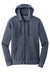 New Era NEA511 Mens Fleece Full Zip Hooded Sweatshirt Hoodie w/ Pockets Heather Navy Blue Flat Front