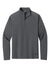 New Era NEA515 Mens Stand Out 1/4 Zip Sweatshirt Graphite Grey Flat Front
