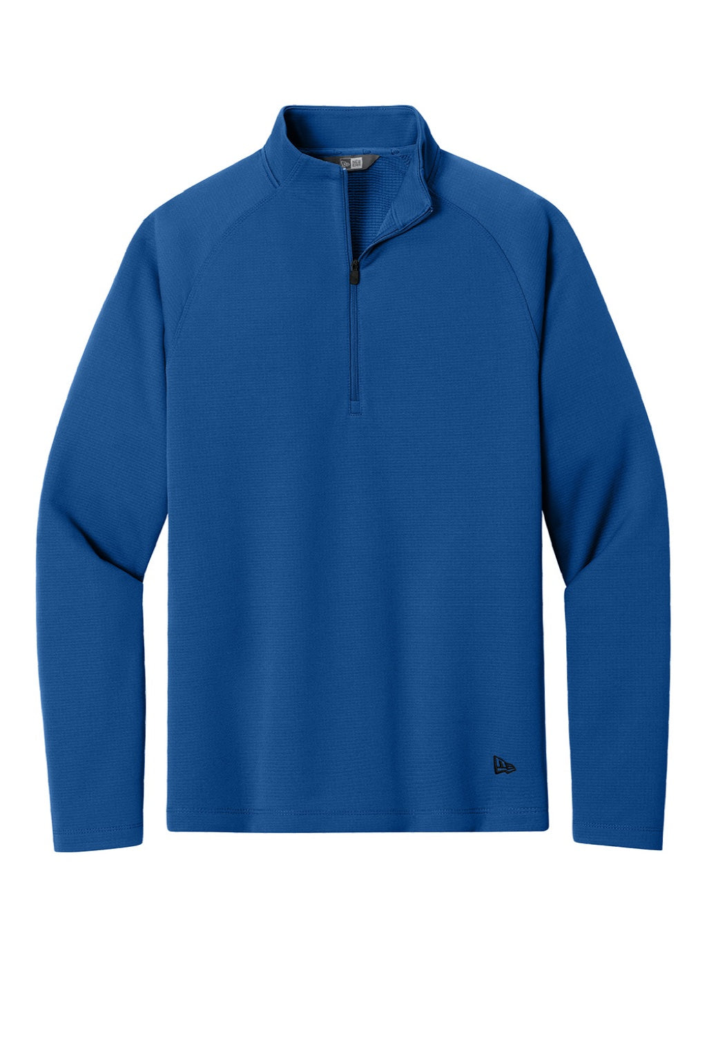 New Era NEA515 Mens Stand Out 1/4 Zip Sweatshirt Royal Blue Flat Front