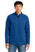New Era NEA515 Mens Stand Out 1/4 Zip Sweatshirt Royal Blue Model Front