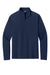 New Era NEA515 Mens Stand Out 1/4 Zip Sweatshirt True Navy Blue Flat Front
