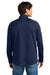 New Era NEA515 Mens Stand Out 1/4 Zip Sweatshirt True Navy Blue Model Back