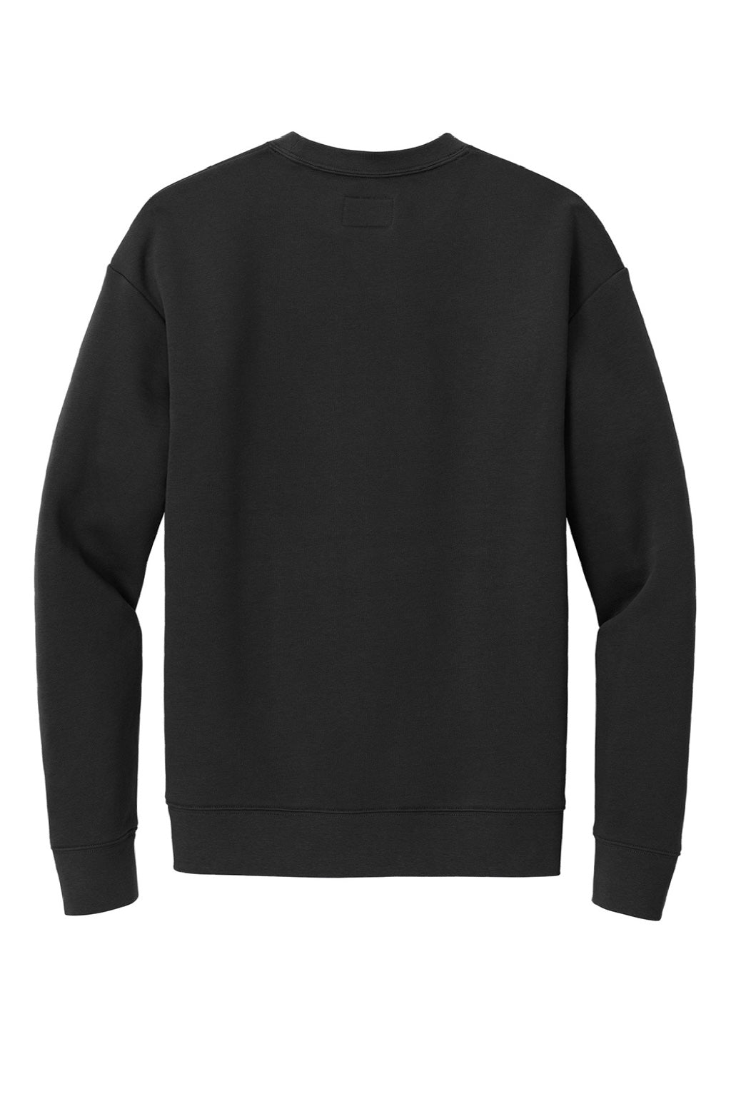 New Era NEA527 Mens Heritage Fleece Crewneck Sweatshirt w/ Pocket Black Flat Back