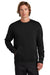 New Era NEA527 Mens Heritage Fleece Crewneck Sweatshirt w/ Pocket Black Model Front