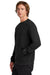 New Era NEA527 Mens Heritage Fleece Crewneck Sweatshirt w/ Pocket Black Model Side