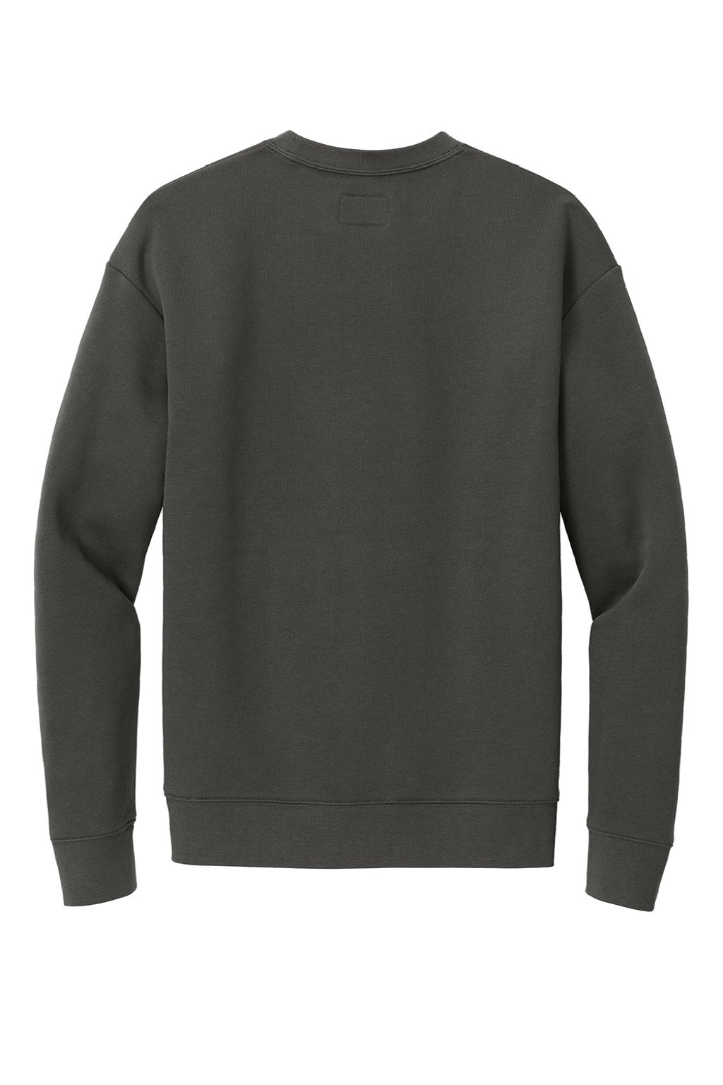 New Era NEA527 Mens Heritage Fleece Crewneck Sweatshirt w/ Pocket Graphite Grey Flat Back