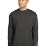 New Era Mens Heritage Fleece Crewneck Sweatshirt w/ Pocket - Graphite Grey