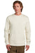 New Era NEA527 Mens Heritage Fleece Crewneck Sweatshirt w/ Pocket Soft Beige Model Front