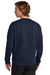 New Era NEA527 Mens Heritage Fleece Crewneck Sweatshirt w/ Pocket True Navy Blue Model Back