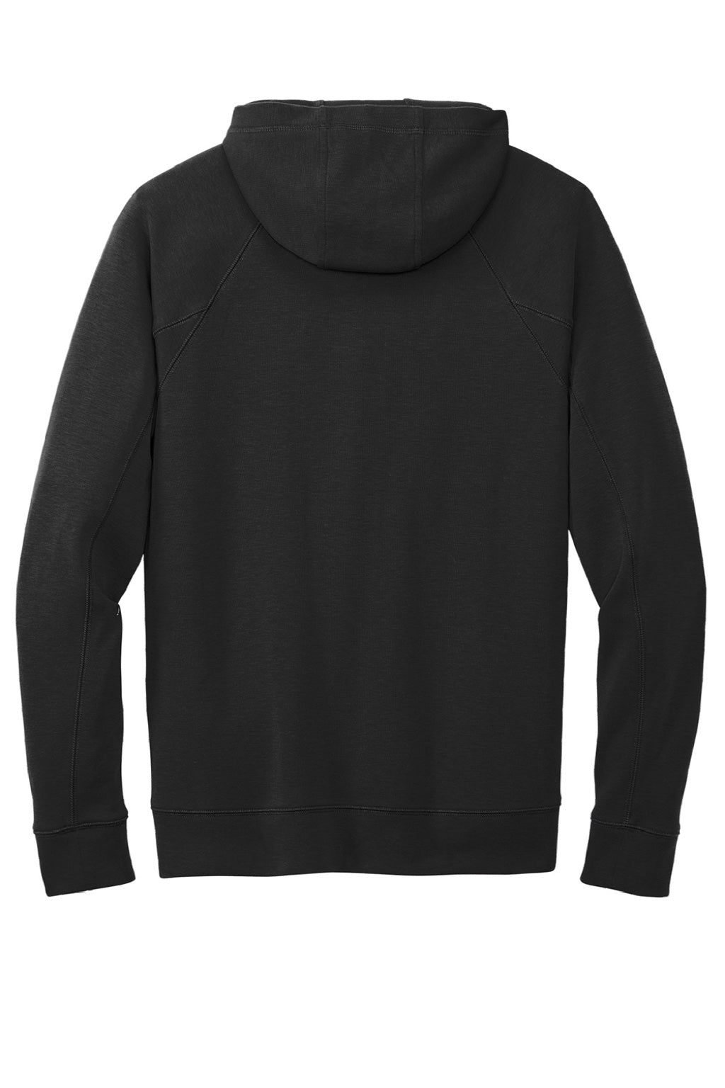 New Era NEA541 Mens STS 1/4 Zip Hooded Sweatshirt Hoodie w/ Pouch Pocket Black Flat Back