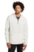 New Era NEA541 Mens STS 1/4 Zip Hooded Sweatshirt Hoodie w/ Pouch Pocket Fan White Model Front