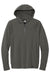 New Era NEA541 Mens STS 1/4 Zip Hooded Sweatshirt Hoodie w/ Pouch Pocket Graphite Grey Flat Front