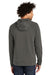 New Era NEA541 Mens STS 1/4 Zip Hooded Sweatshirt Hoodie w/ Pouch Pocket Graphite Grey Model Back