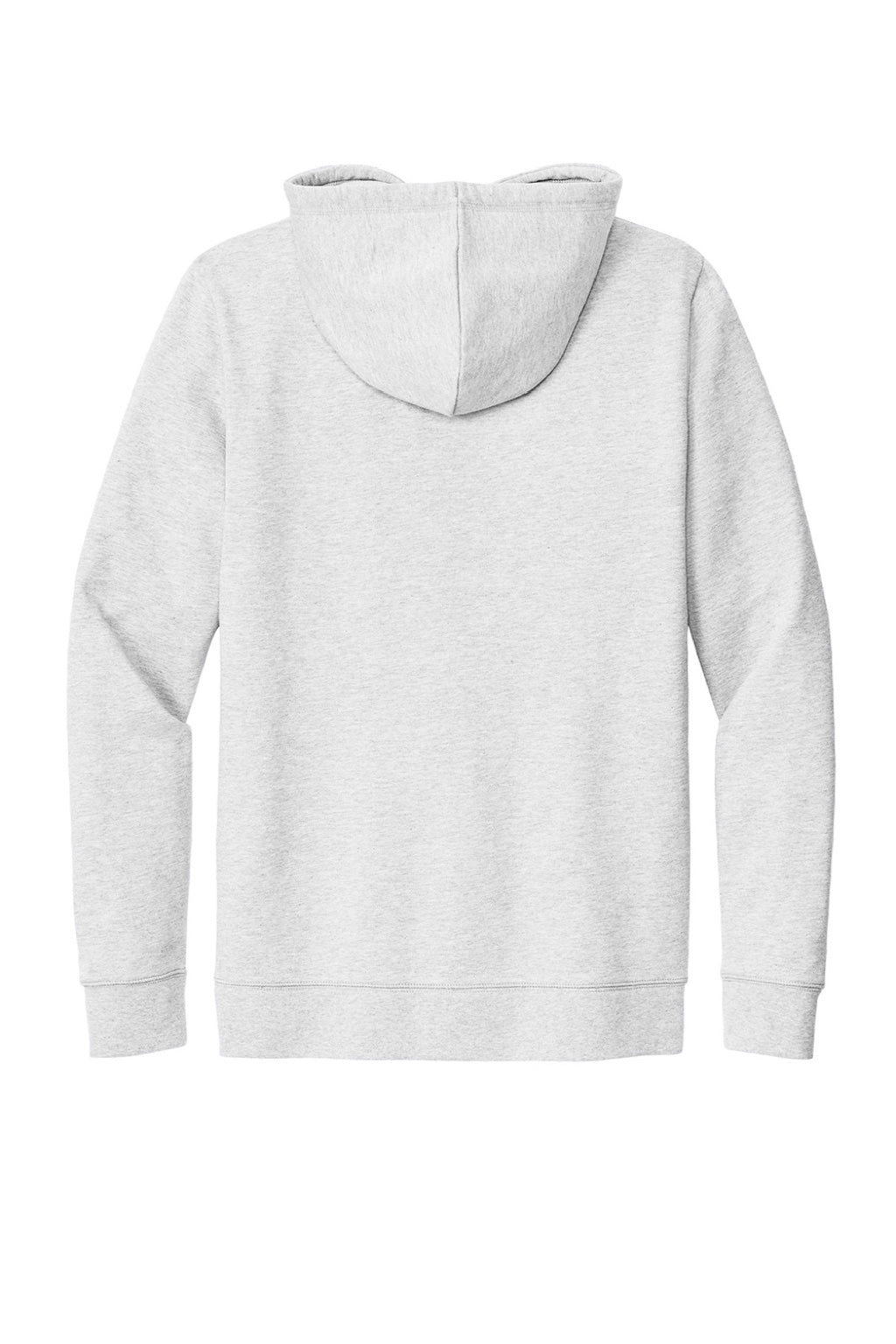 New Era NEA550 Mens Comeback Fleece Hooded Sweatshirt Hoodie w/ Pouch Pocket Ash Grey Flat Back