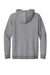 New Era NEA550 Mens Comeback Fleece Hooded Sweatshirt Hoodie w/ Pouch Pocket Heather Grey/Heather Dark Grey Flat Back