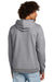 New Era NEA550 Mens Comeback Fleece Hooded Sweatshirt Hoodie w/ Pouch Pocket Heather Grey/Heather Dark Grey Model Back