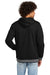 New Era NEA550 Mens Comeback Fleece Hooded Sweatshirt Hoodie w/ Pouch Pocket Black/Heather Grey Model Back
