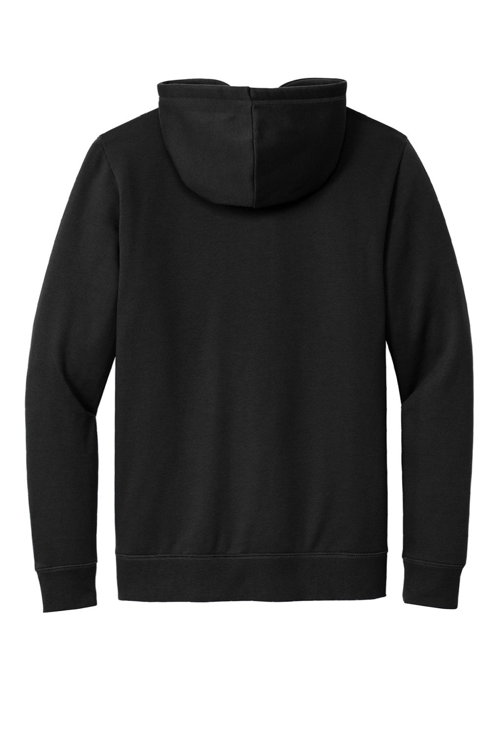 New Era NEA550 Mens Comeback Fleece Hooded Sweatshirt Hoodie w/ Pouch Pocket Black Flat Back
