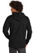 New Era NEA550 Mens Comeback Fleece Hooded Sweatshirt Hoodie w/ Pouch Pocket Black Model Back