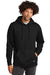New Era NEA550 Mens Comeback Fleece Hooded Sweatshirt Hoodie w/ Pouch Pocket Black Model Front
