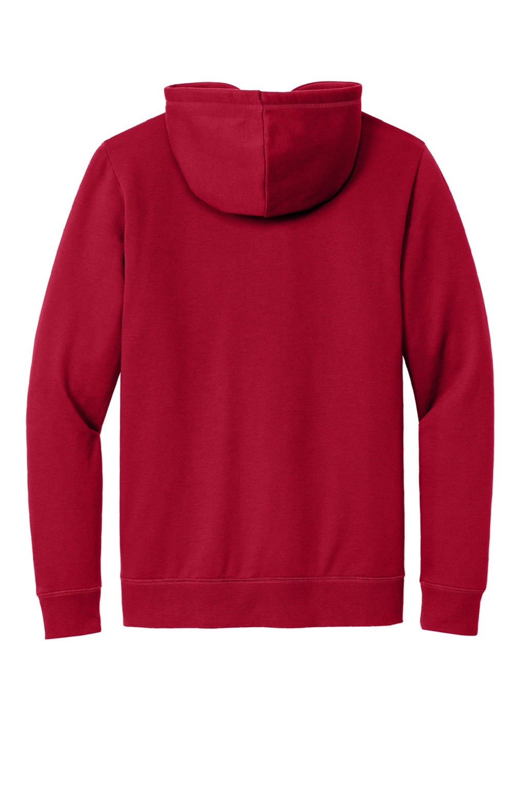 New Era NEA550 Mens Comeback Fleece Hooded Sweatshirt Hoodie w/ Pouch Pocket Crimson Red Flat Back