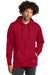 New Era NEA550 Mens Comeback Fleece Hooded Sweatshirt Hoodie w/ Pouch Pocket Crimson Red Model Front