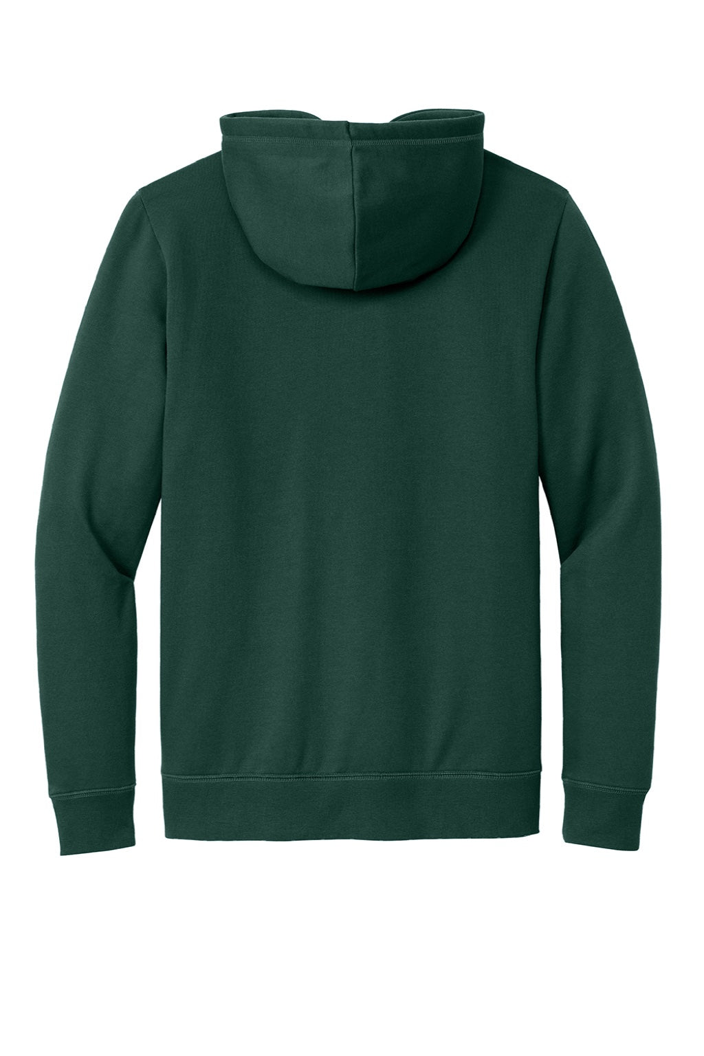 New Era NEA550 Mens Comeback Fleece Hooded Sweatshirt Hoodie w/ Pouch Pocket Dark Green Flat Back