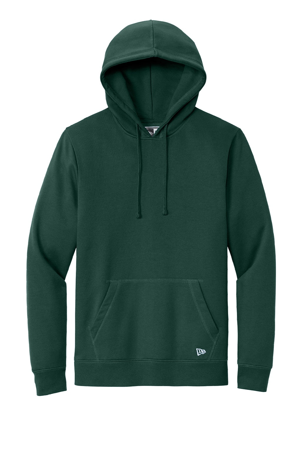 New Era NEA550 Mens Comeback Fleece Hooded Sweatshirt Hoodie w/ Pouch Pocket Dark Green Flat Front